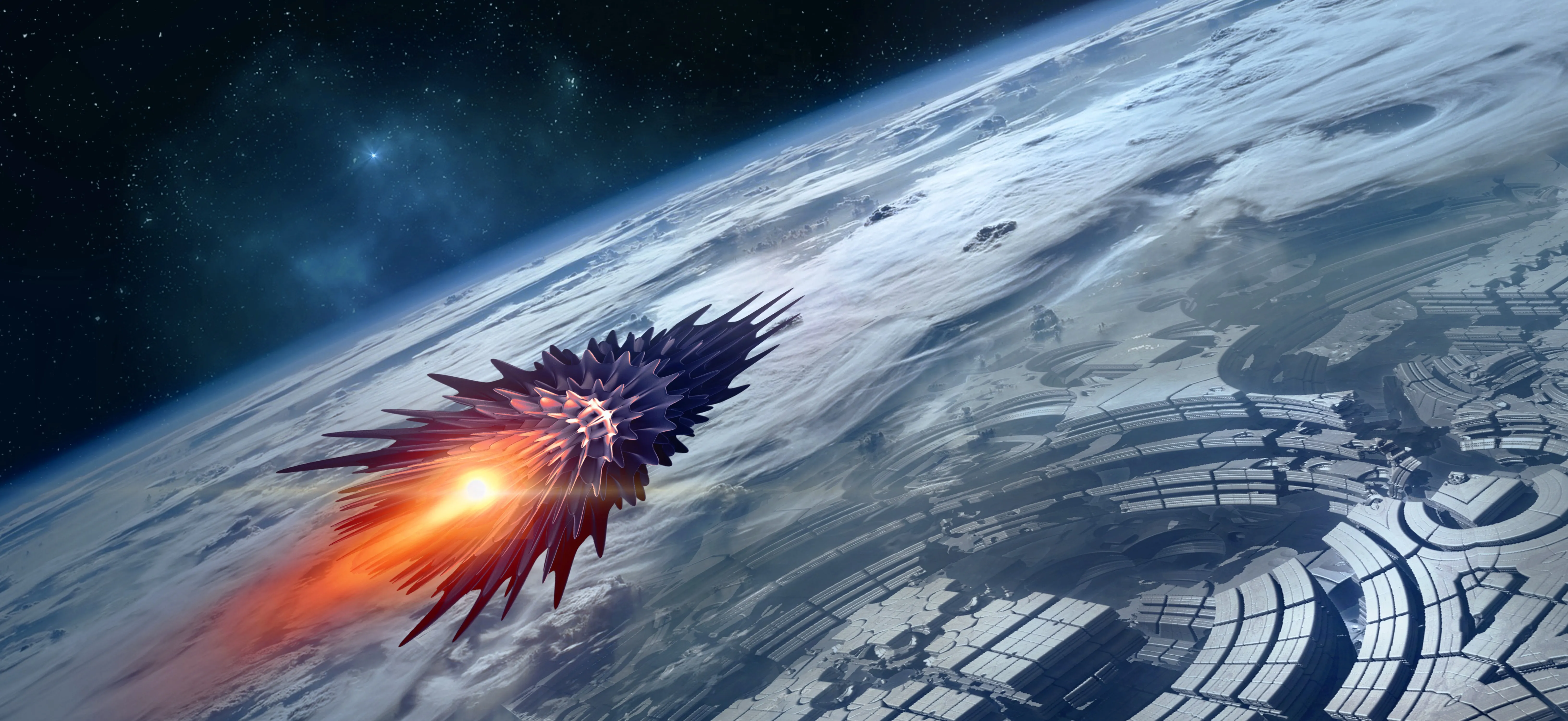 Une fusée dans l&#x27;espace